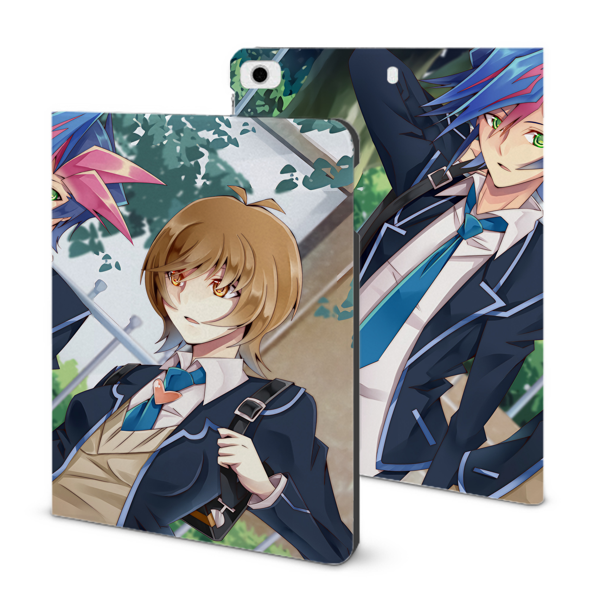 （画像用） 遊☆戯☆王 Yu-Gi-Oh! IPad ケース ブック型 PUレザー TPU 耐衝撃 軽量 薄型 ペン収納なし 全面保護 IPad 各モデル対応